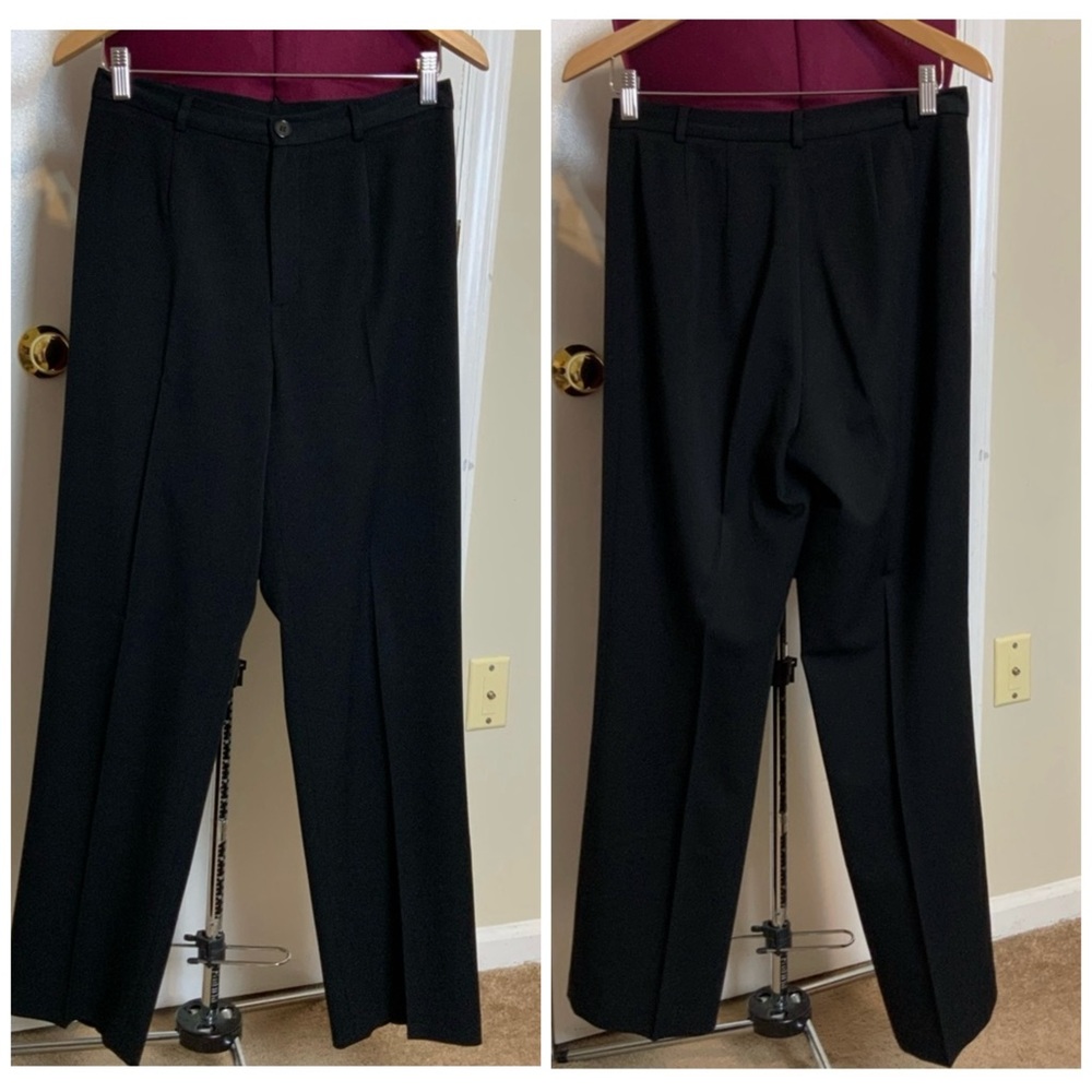 Like New Rafaella Straight Black Dressy Slacks 34% Rayon